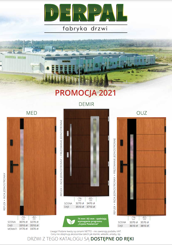 Promocja drzwi zewnętrznych Derpal